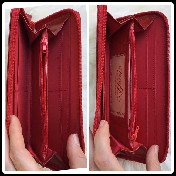 Broffee red leather wallet - Picture 4 of 5